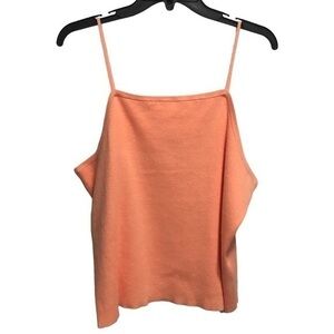 Ribbed Knit Spaghetti Strap Sweater Tank Top